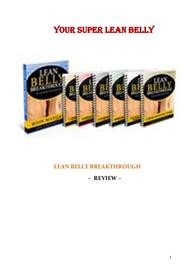 What Is Lean Belly Breakthrough Diet